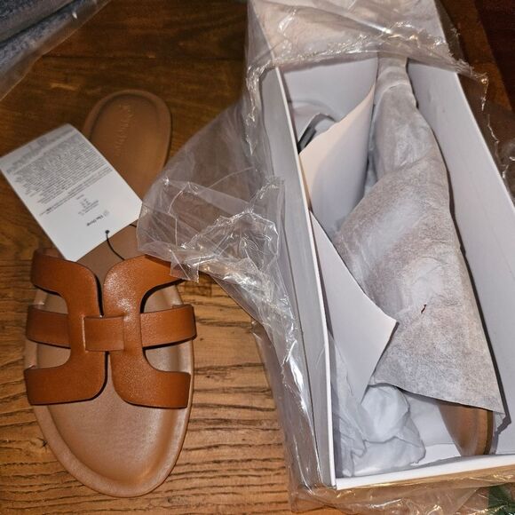 The Drop Faux Leather Brown Women's Size 13 H Sandal Flip Flops - Picture 11 of 11